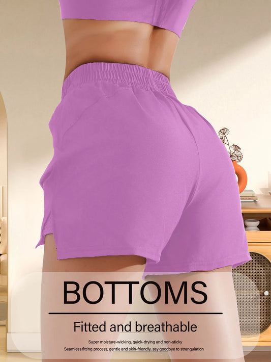 2-in-1 Mesh Workout Shorts – Breathable, Anti-See-Through Women's Gym Shorts