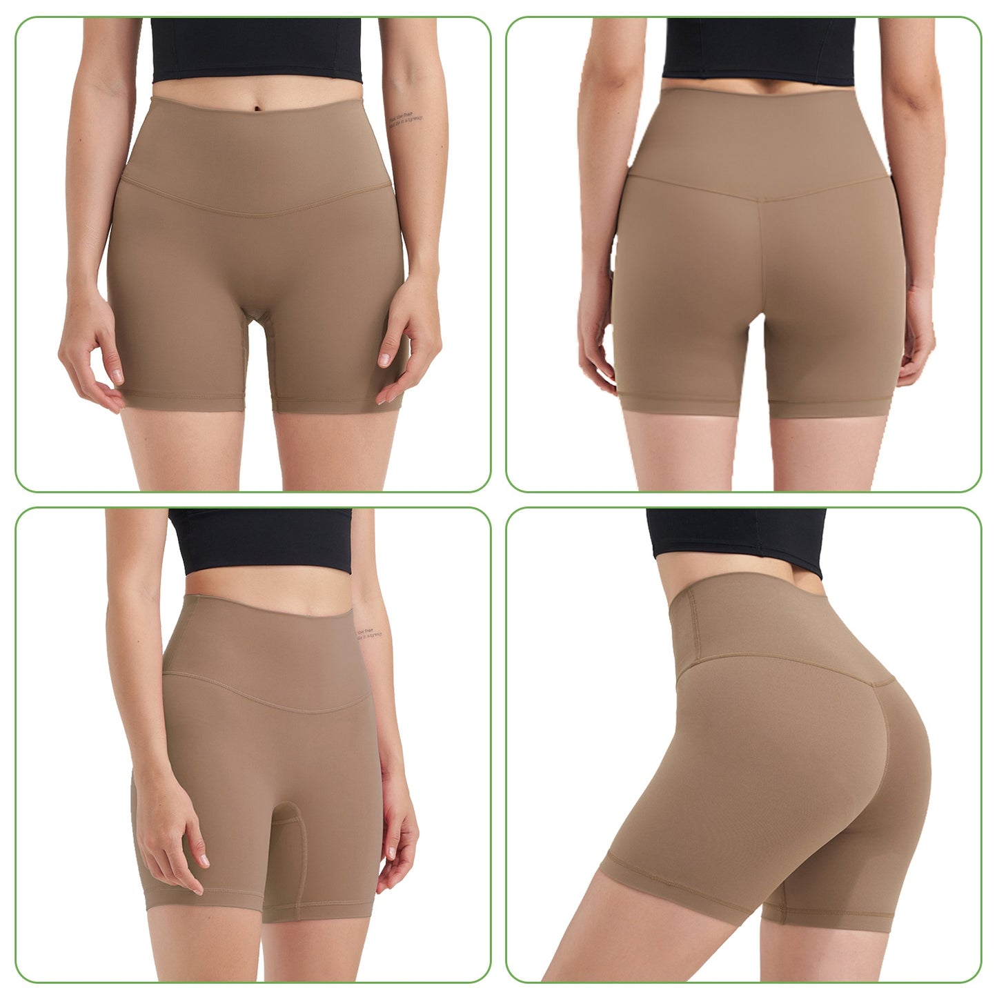 Women's High-Waist Biker Shorts – 6.3" Inseam | Tummy Control, No Front Seam