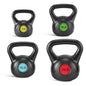 HDPE-Coated Concrete Kettlebell – Wide Textured Handle, Flat Base | 45 or 50 lb