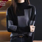 Velvet Sweater New FallWinter Half-Neck Knit Pullover