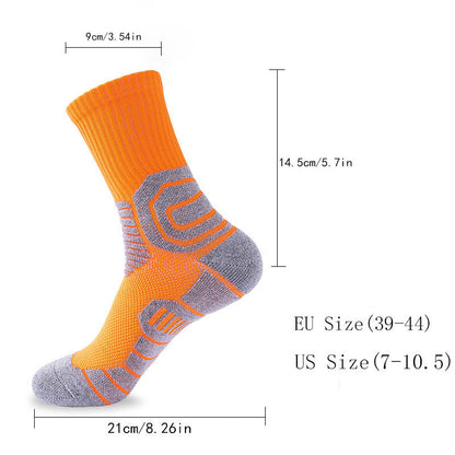 4 Pairs Compression Crew Running Socks Athletic Socks For Men With Cushion Work Hiking Basketball Sport Socks Anti-odor And Anti-slip For Running Fitness Hiking And Cycling