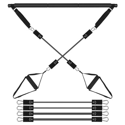 Pilates Bar Kit with Resistance Bands 100LBS/180LBS Full Body Workout Set