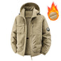 Fleece-Lined Hooded Thermal Windproof Jacket Coat