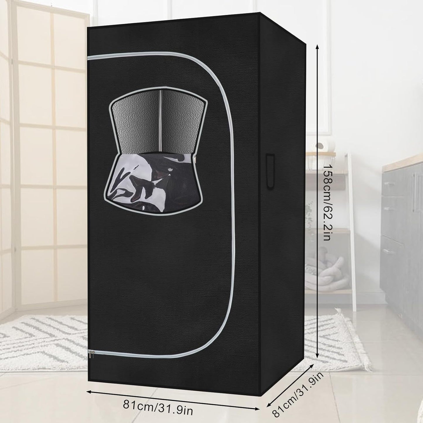 Portable Full Body Steam Sauna Tent with Chair & Remote for Home Relaxation