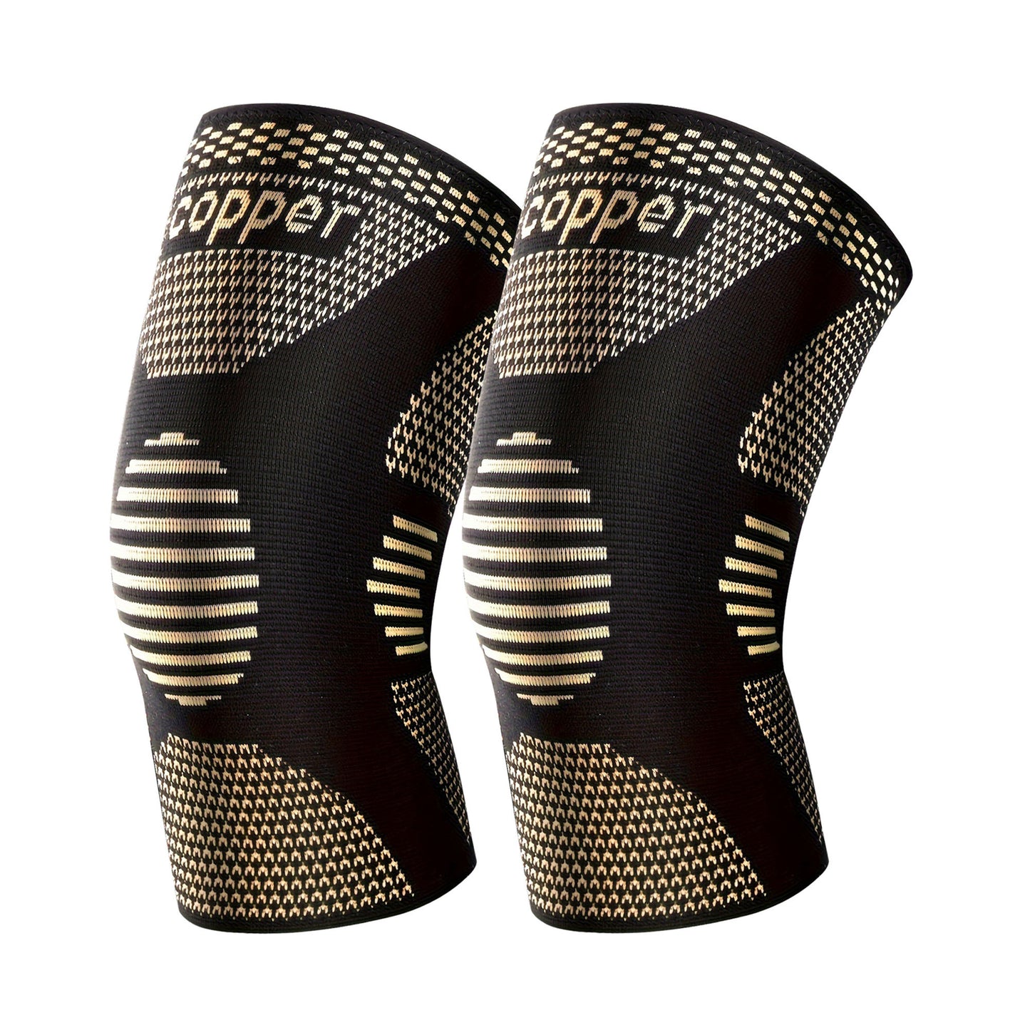 Copper Knee Pads for Sports - Compression Knee Support for Men & Women (1 Pair)
