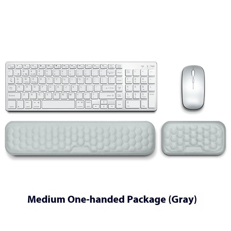 Memory Foam Mouse Wrist Rest Pad – Cloth or Leather Cover, Multiple Sizes, Black & Gray