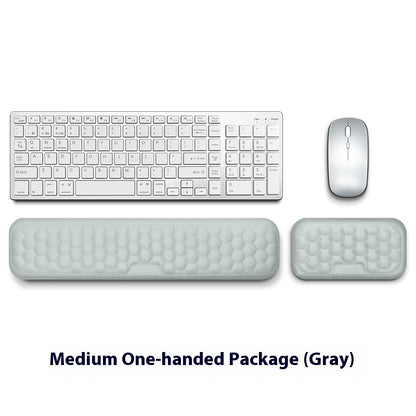 Memory Foam Mouse Wrist Rest Pad – Cloth or Leather Cover, Multiple Sizes, Black & Gray