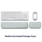 Memory Foam Mouse Wrist Rest Pad – Cloth or Leather Cover, Multiple Sizes, Black & Gray