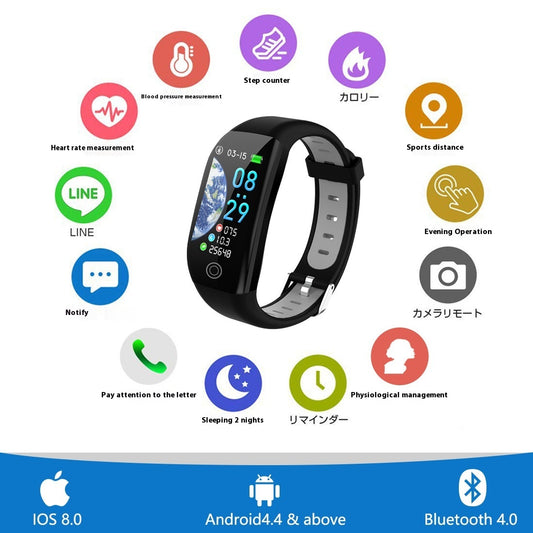 F21 Smart Bracelet – Color Screen, Sleep & Heart Rate Monitor, 7–14 Day Battery