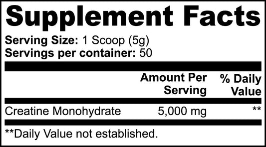 Creatine Monohydrate Powder for Strength, Muscle Growth & Workout Performance
