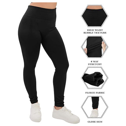 High-Waisted Fleece-Lined Yoga Leggings – Warm, Stretchy Winter Tights for Women