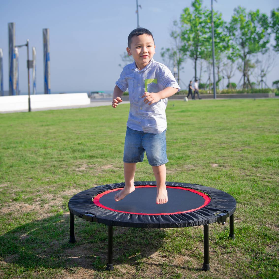 40 Inch Mini Exercise Trampoline-Indoor Fitness Rebounder Trampoline Safety Pad