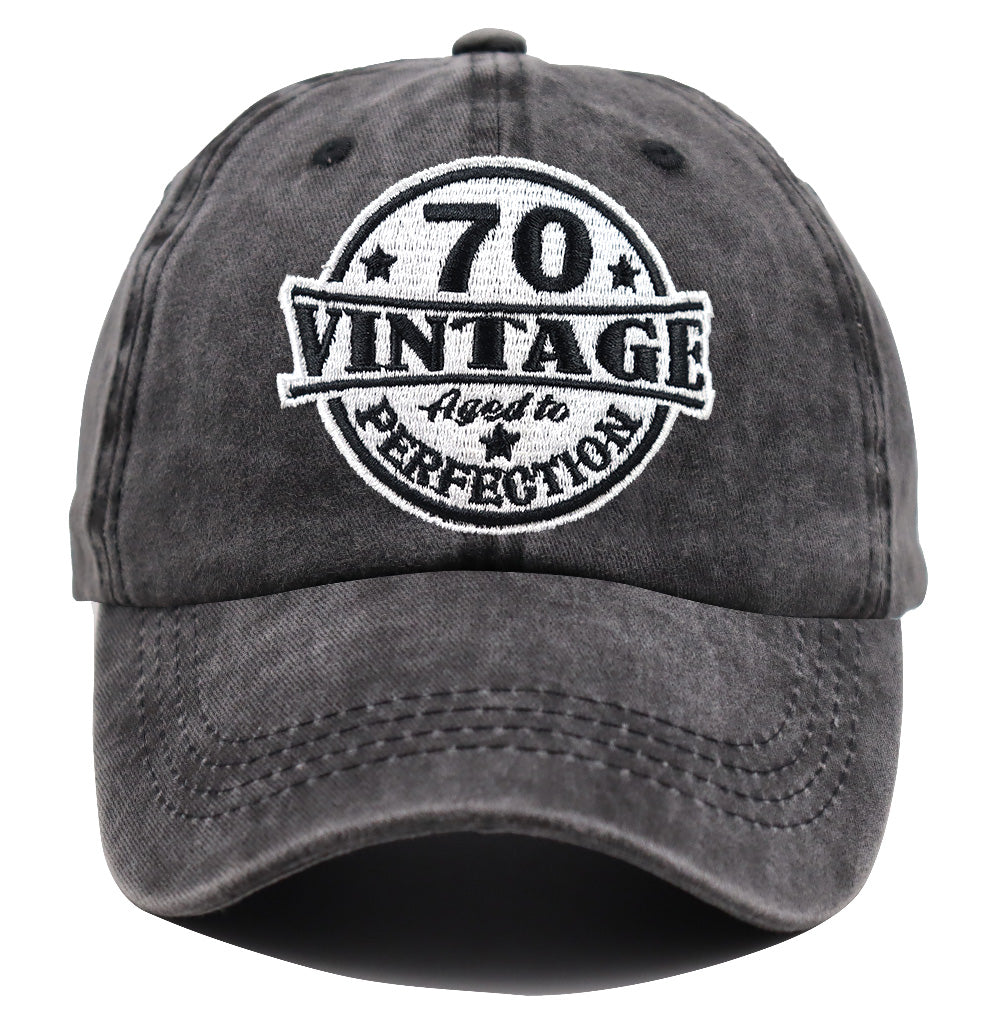Vintage 70 Aged to Perfection Baseball Cap - Embroidered Cotton Hat