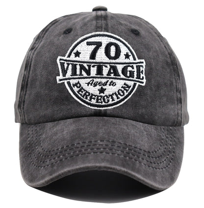 Vintage 70 Aged to Perfection Baseball Cap - Embroidered Cotton Hat