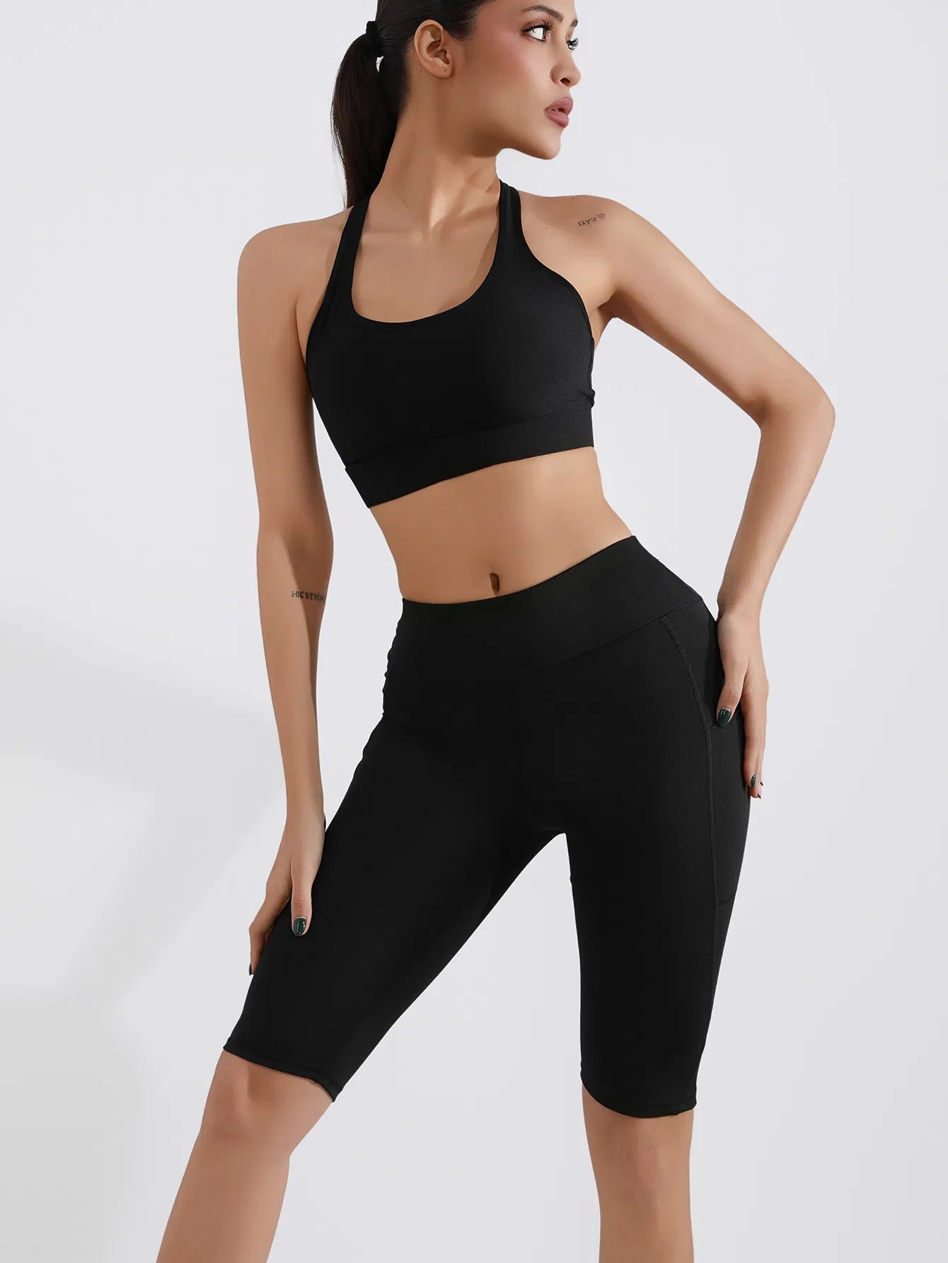 High-Waist Seamless Biker Shorts – 5-Inch Quick-Dry Workout Shorts for Women