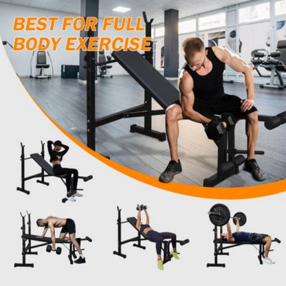 Weight Bench Full Body Workout For Your Home Gym With Squat Rack And Bench Press