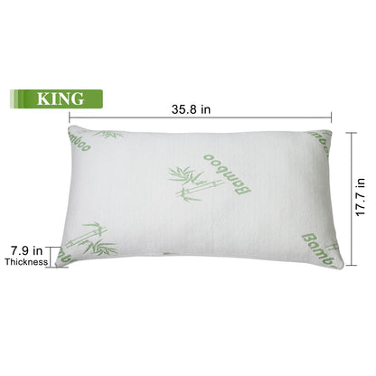 Bamboo Memory Foam Pillow With Washable Pillowcase
