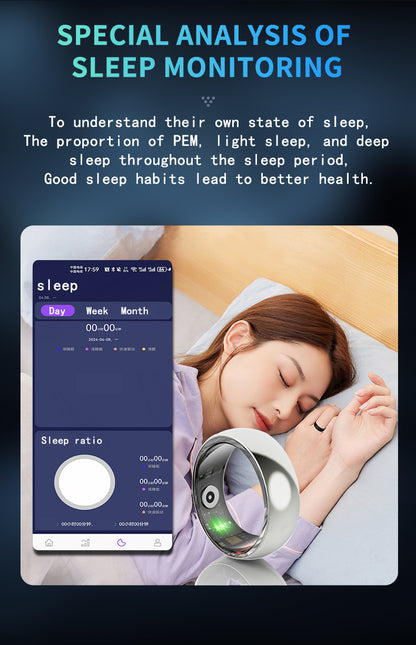 Smart Ring Health Tracker R100 Black