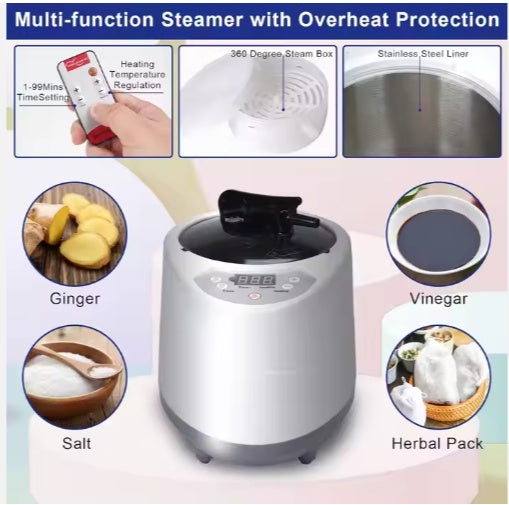 Portable Steam Full-Body Sauna Tent With 2.6L Steamer